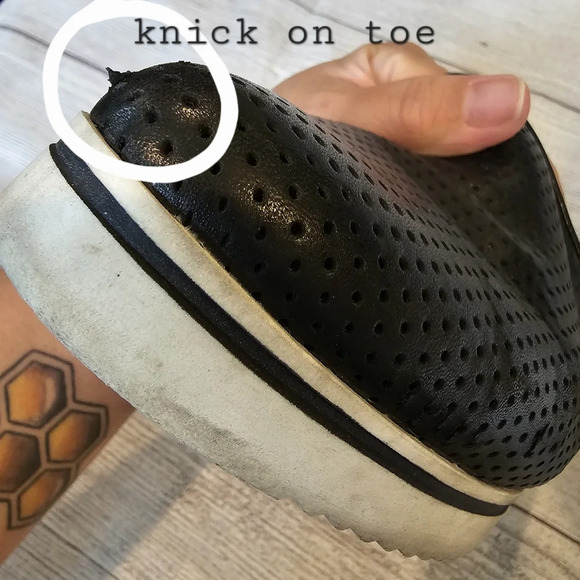 Franco Sarto Size 9 black almond toe Perforated comfortable Slip On - Picture 8 of 10